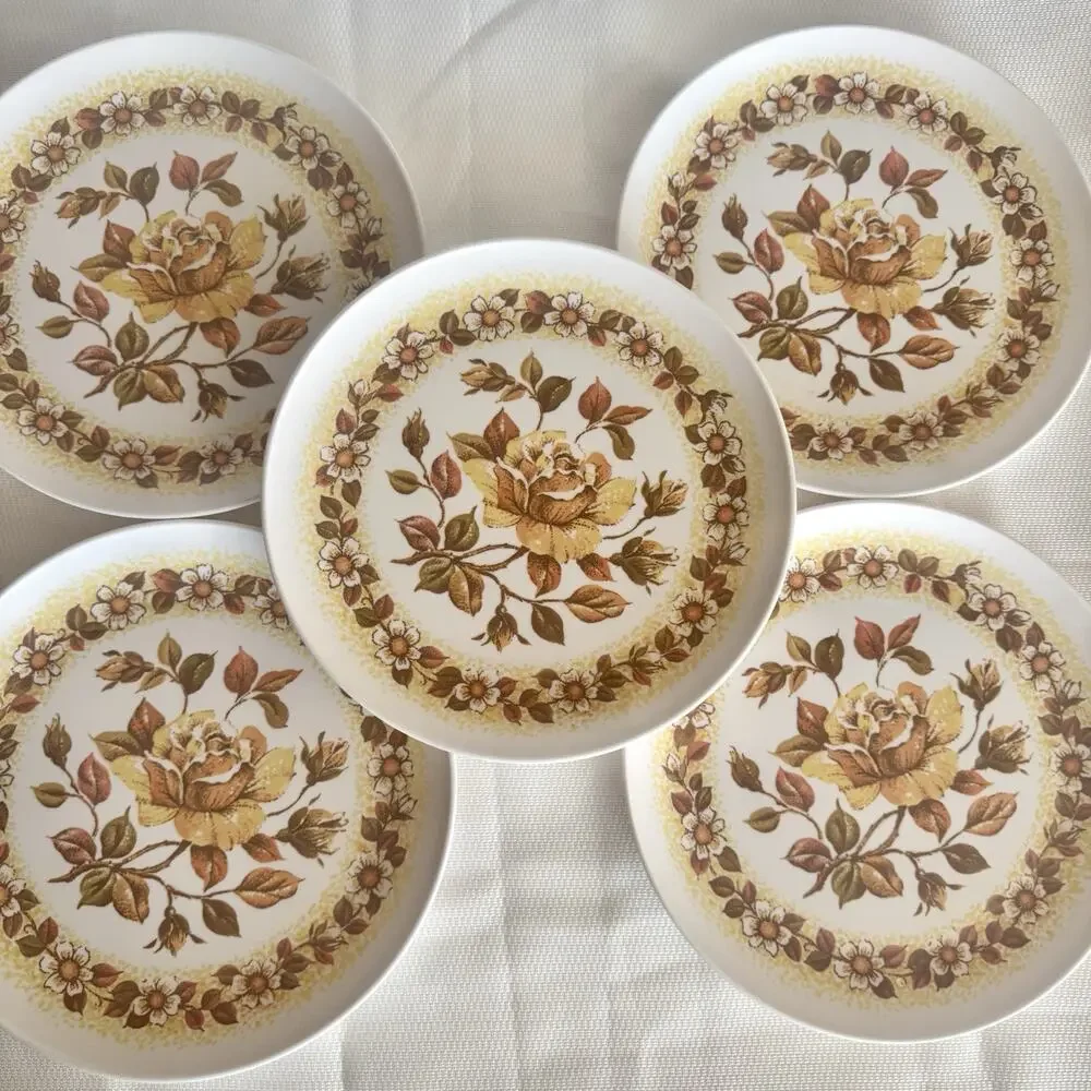 Vtg MCM Set of 5 Melamine Plastic 9